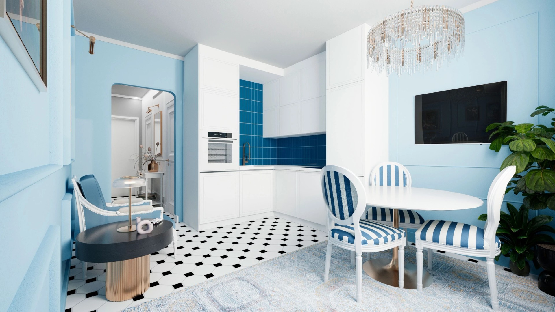 Яркий интерьер