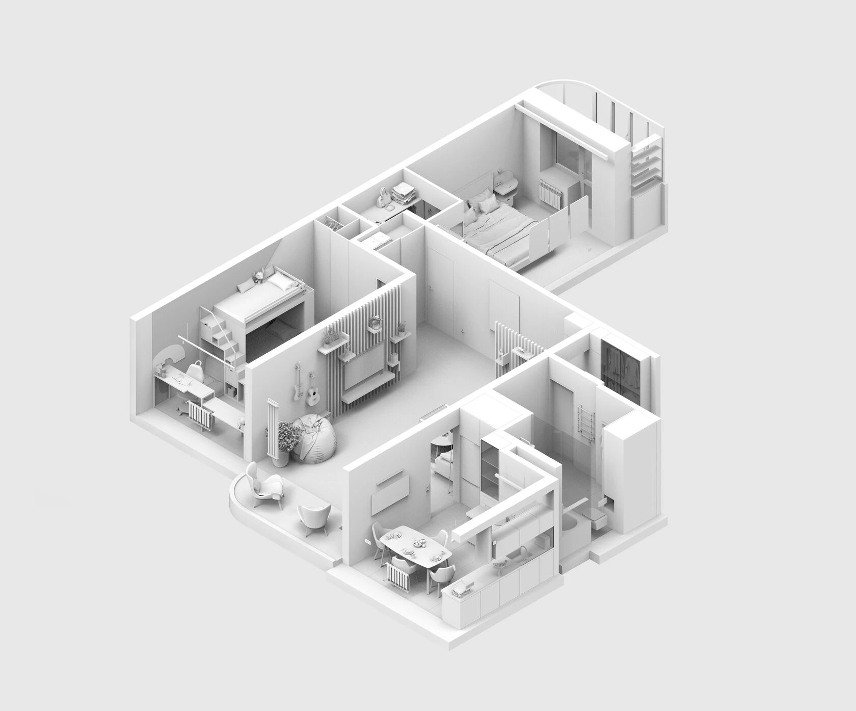 Пентхаус с видом в парк