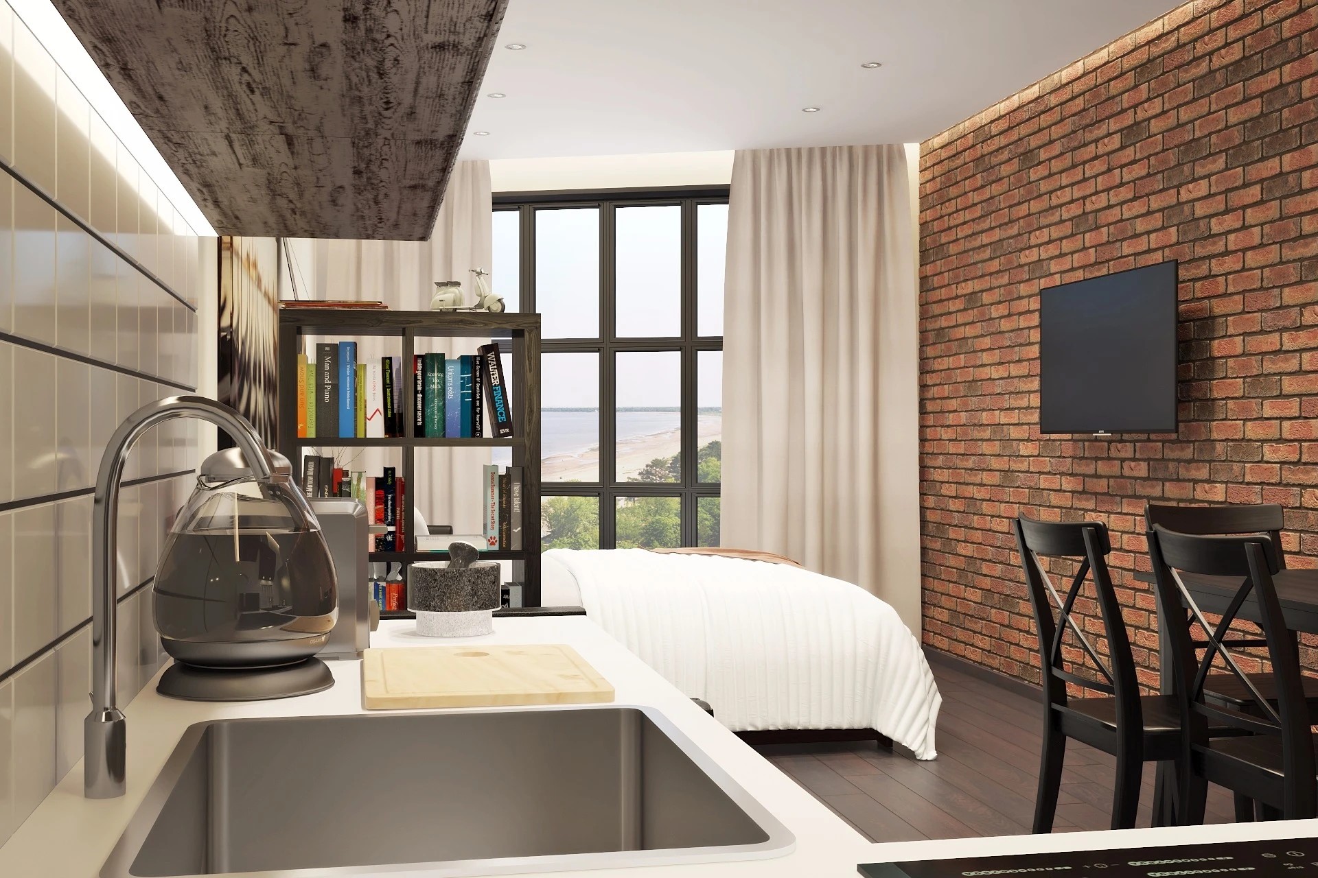 КВАРТИРА-СТУДИЯ СВЕТЛЫЙ МИР ВНУТРИ