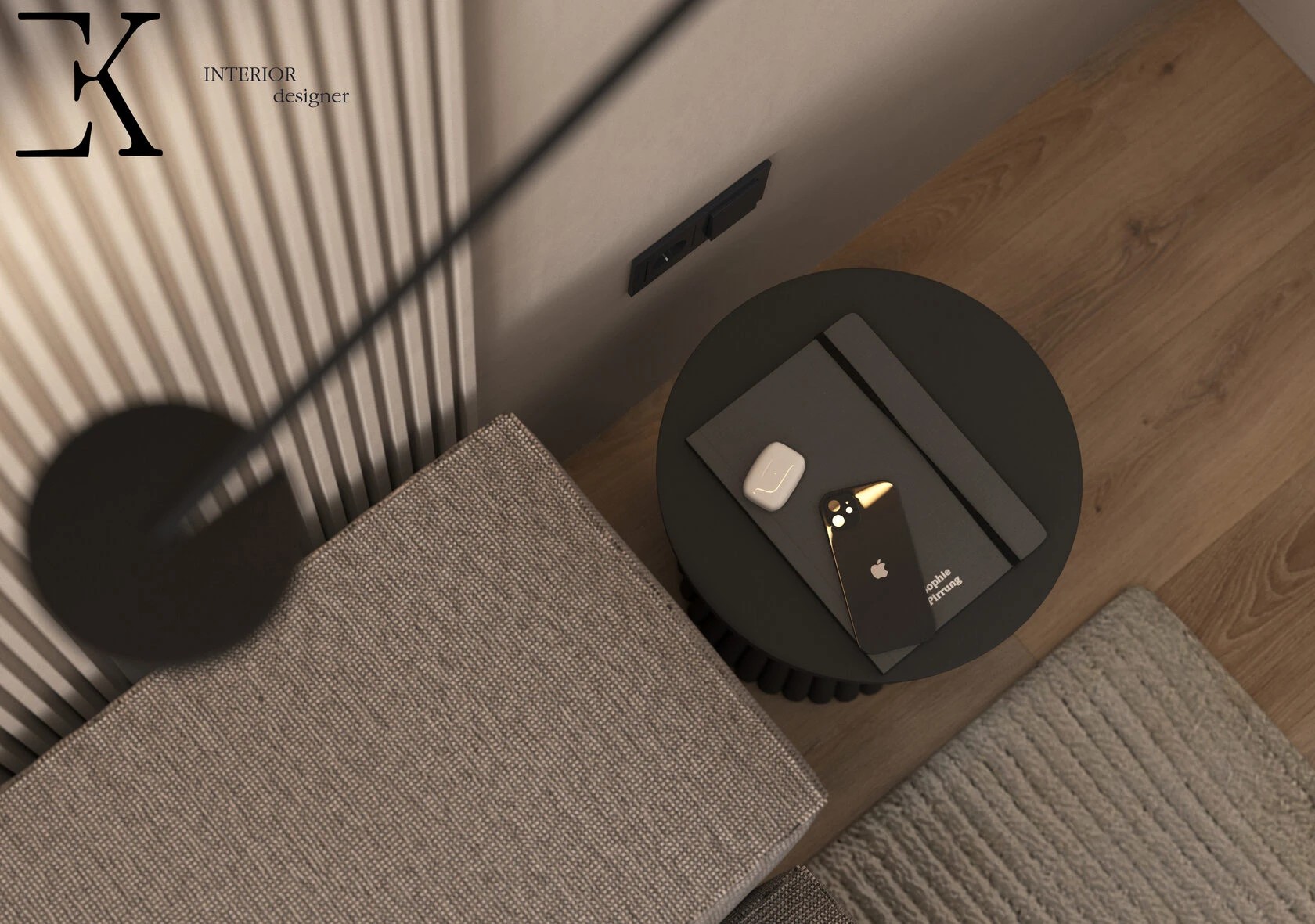 Проект квартиры 85 м2
Спальня в стиле минимализм площадью 24м2