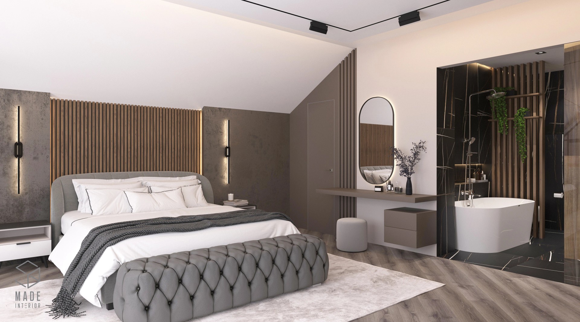 Мастер-спальня загородного дома под Петербургом