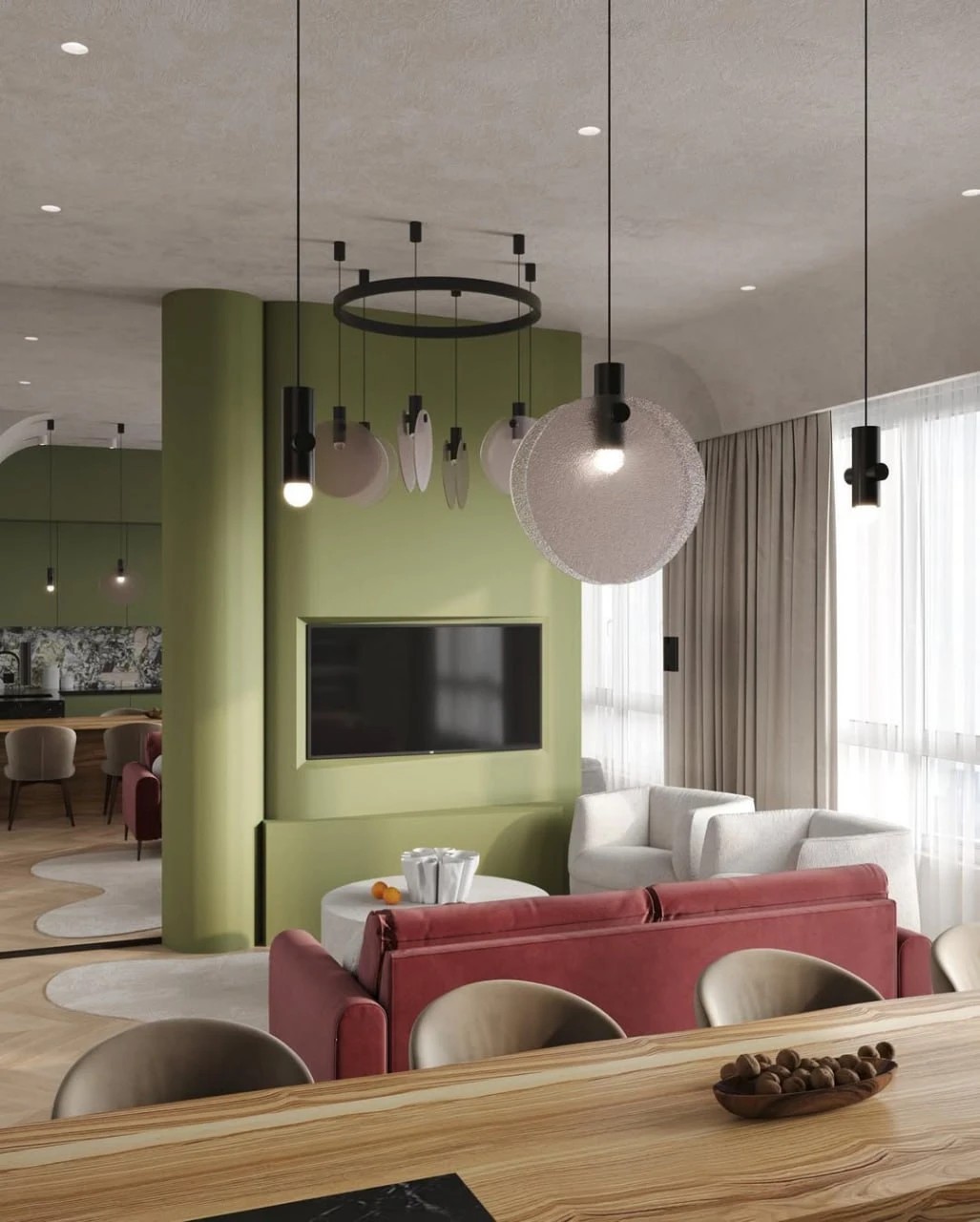 Кухня-гостиная в ЖК Familia