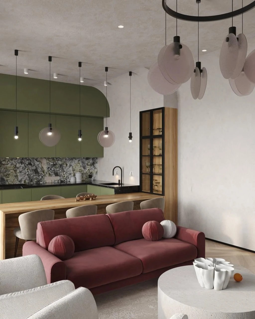 Кухня-гостиная в ЖК Familia