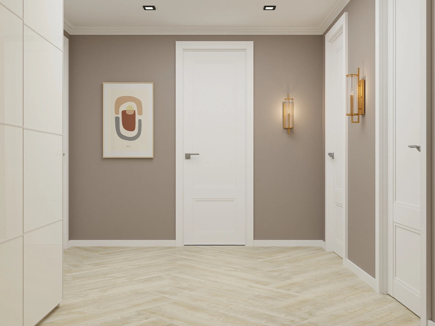 "Белое и золотое"Квартира в Калининграде