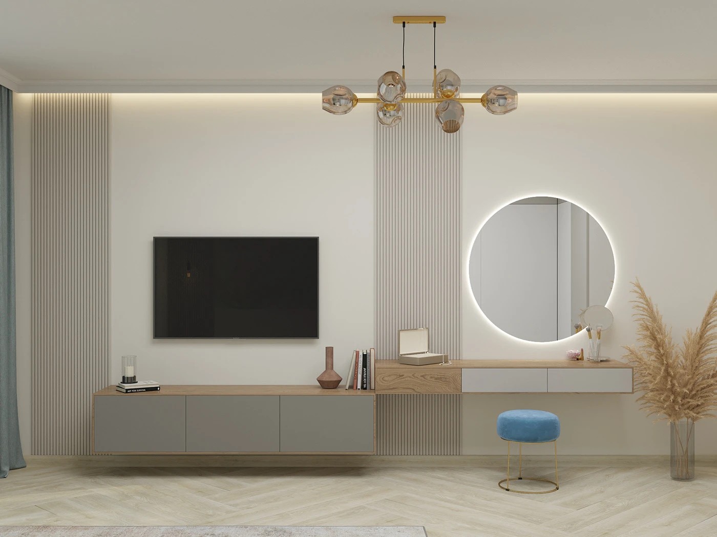 "Белое и золотое"Квартира в Калининграде