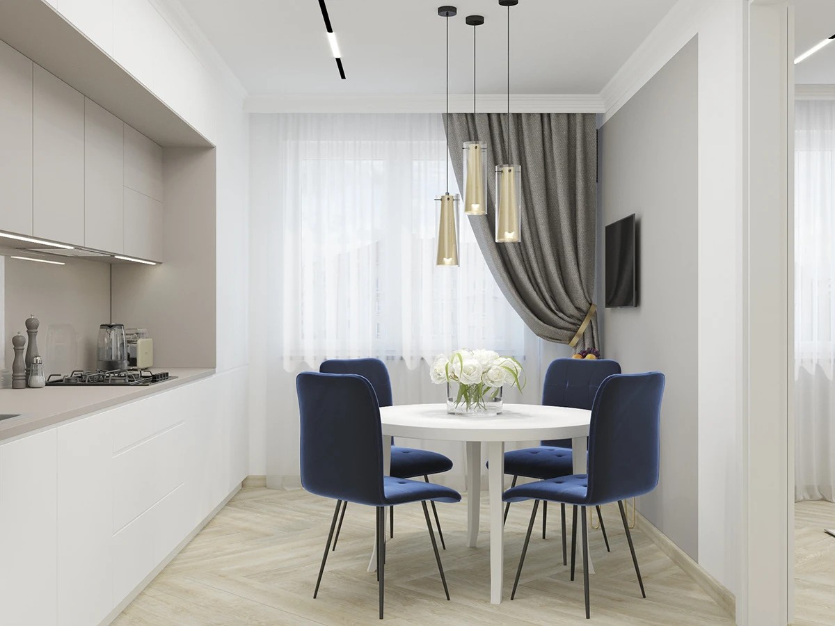 "Белое и золотое"Квартира в Калининграде