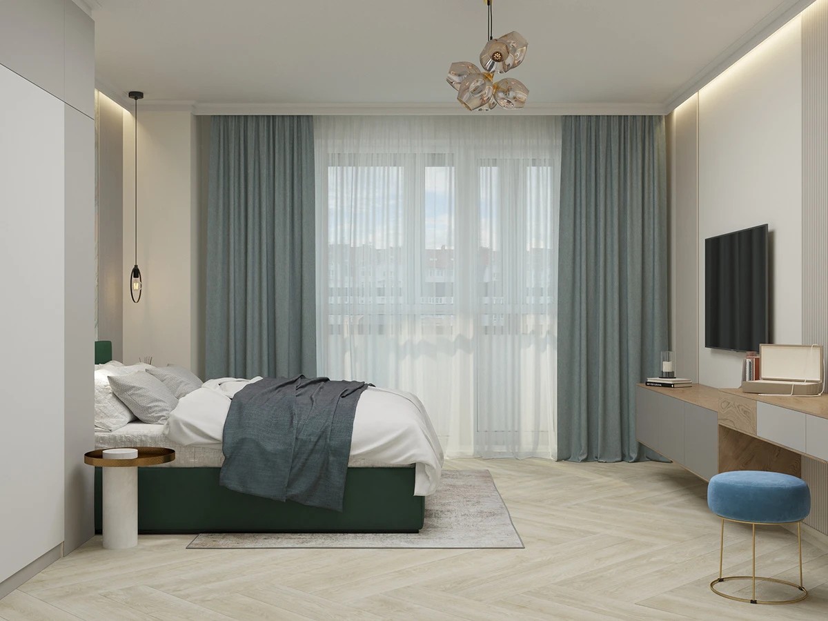 "Белое и золотое"Квартира в Калининграде