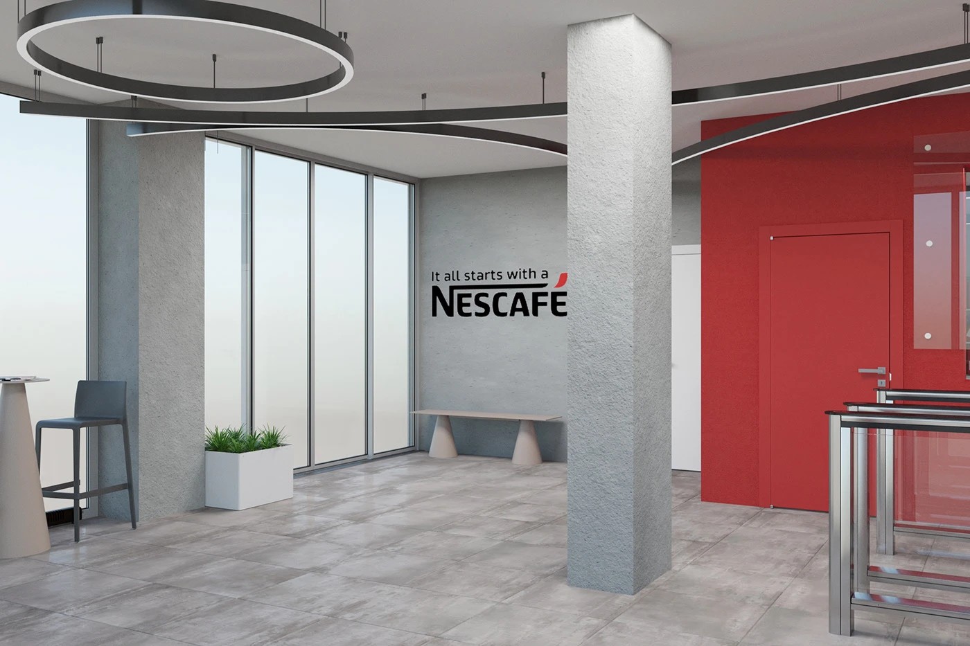 Вестибюль для производства "Нестле" Тимашевск