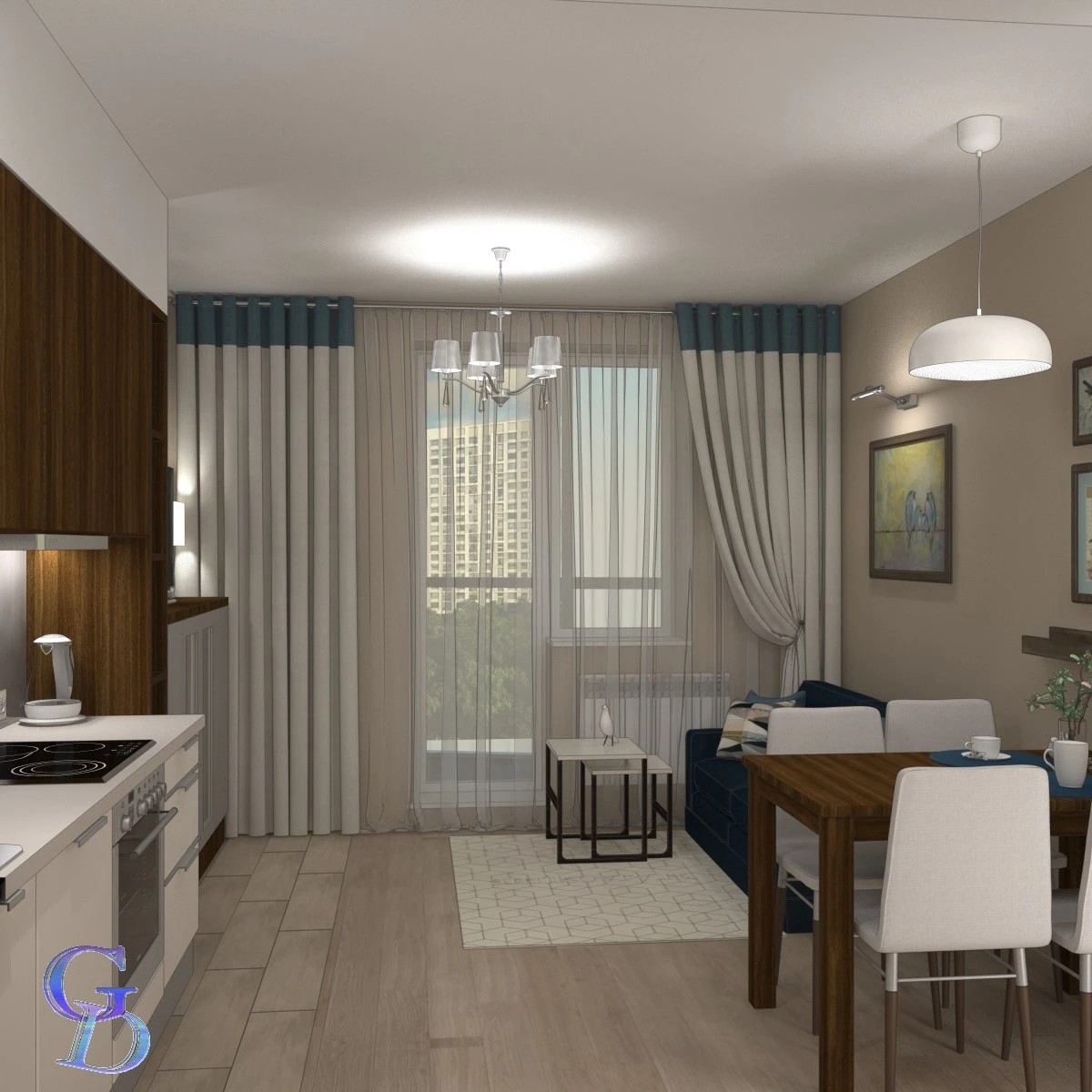 Дизайн-проект двухкомнатной квартиры