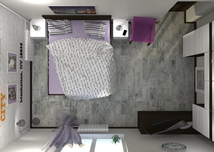 Экспресс-дизайн комнаты для девушки в стиле Нью-Йорк