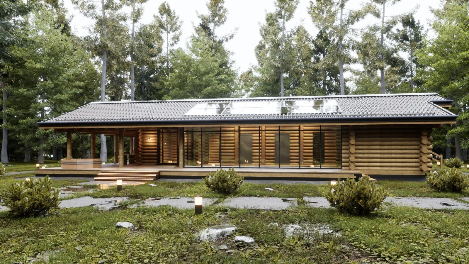 Банный комплекс из сруба в Ленинградской области