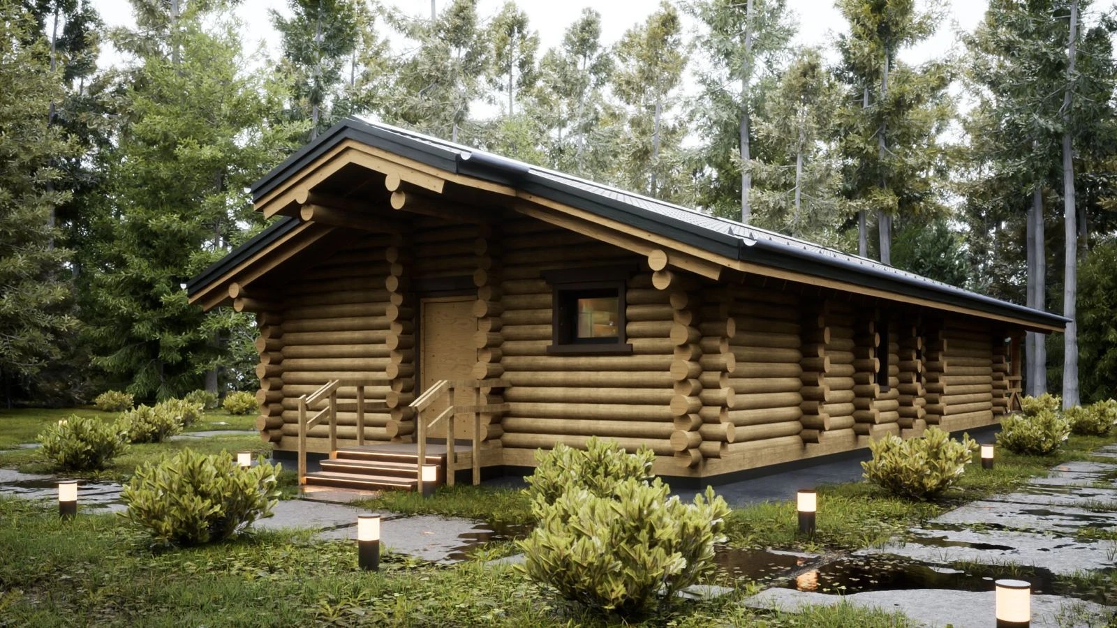 Банный комплекс из сруба в Ленинградской области