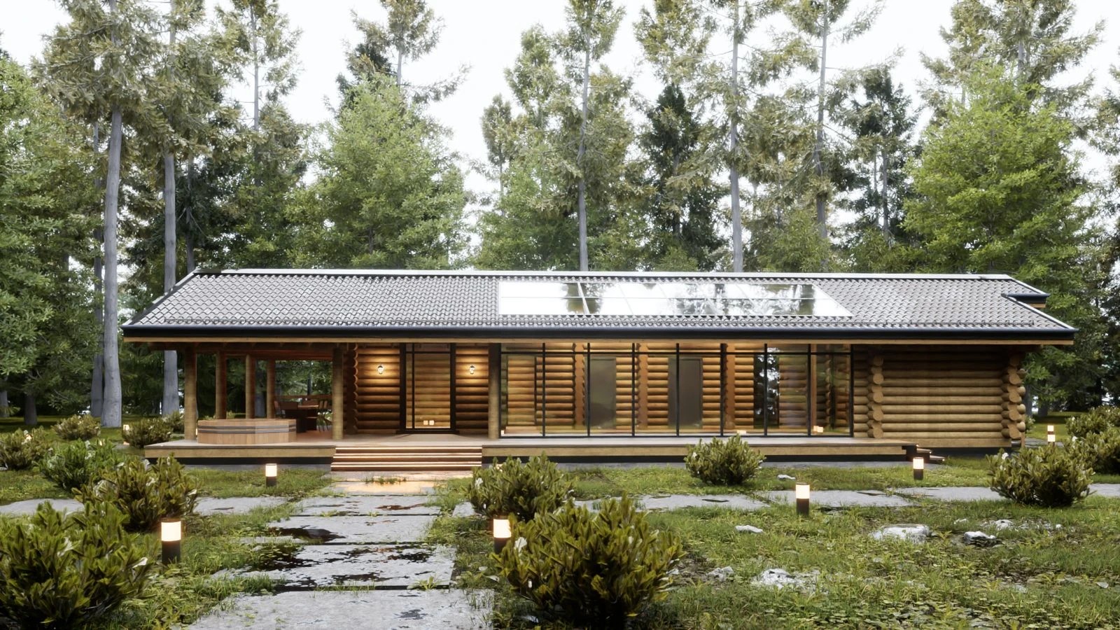 Банный комплекс из сруба в Ленинградской области