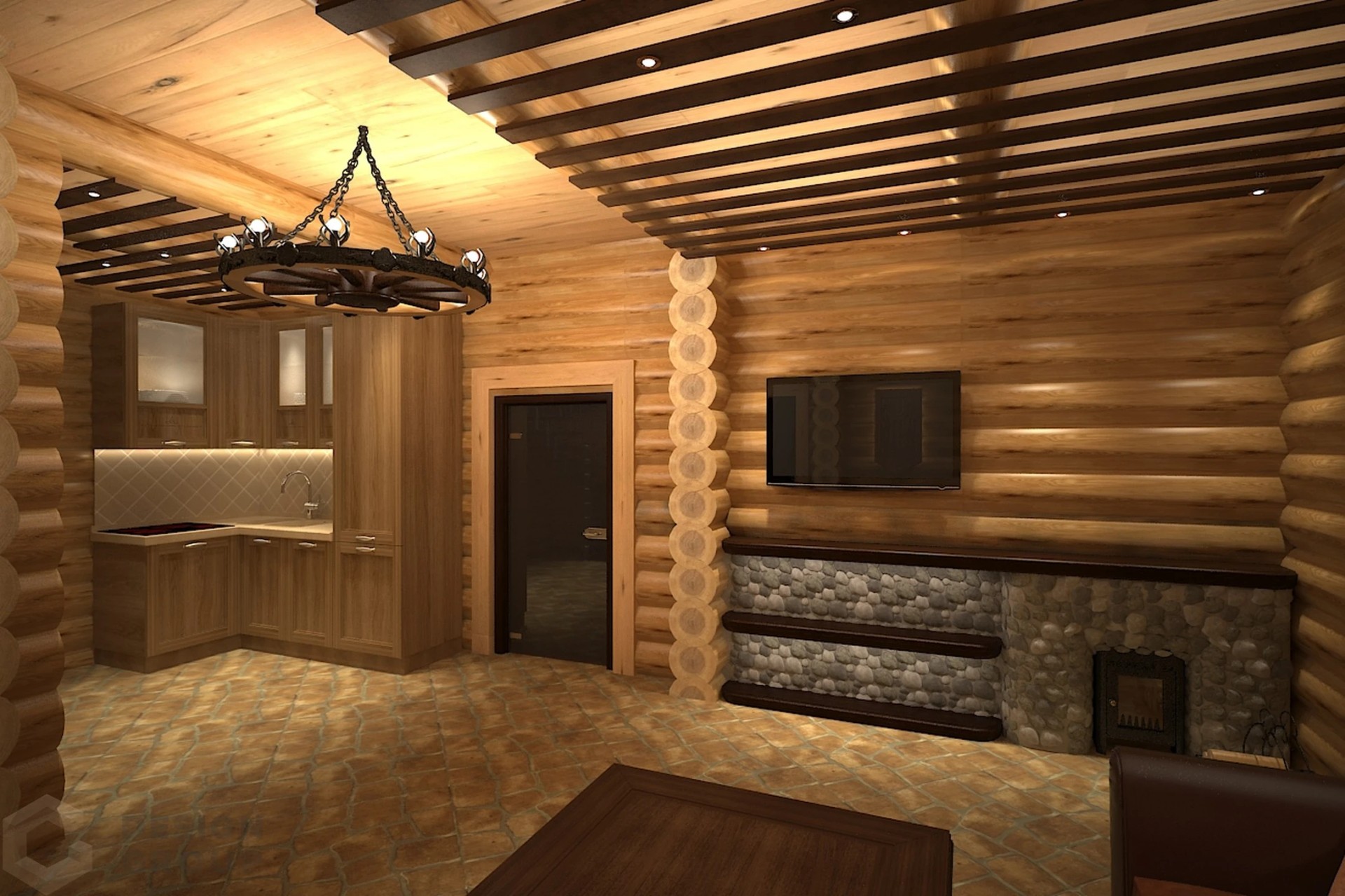 Интерьер загородного дома Лесопарковая