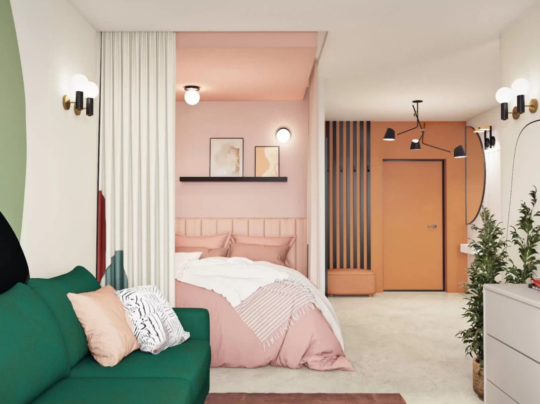 Проект однокомнатной квартиры ЖК Life-Лесная