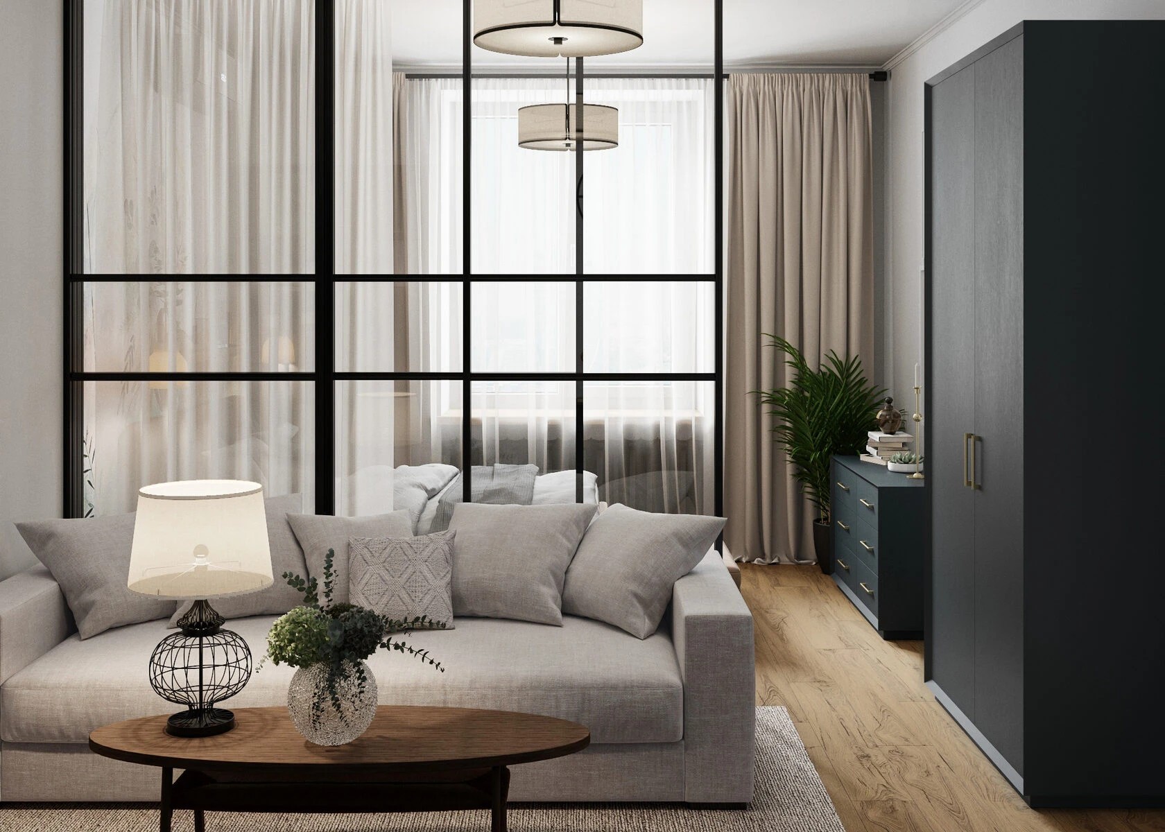 1-комнатная квартира 55 м2