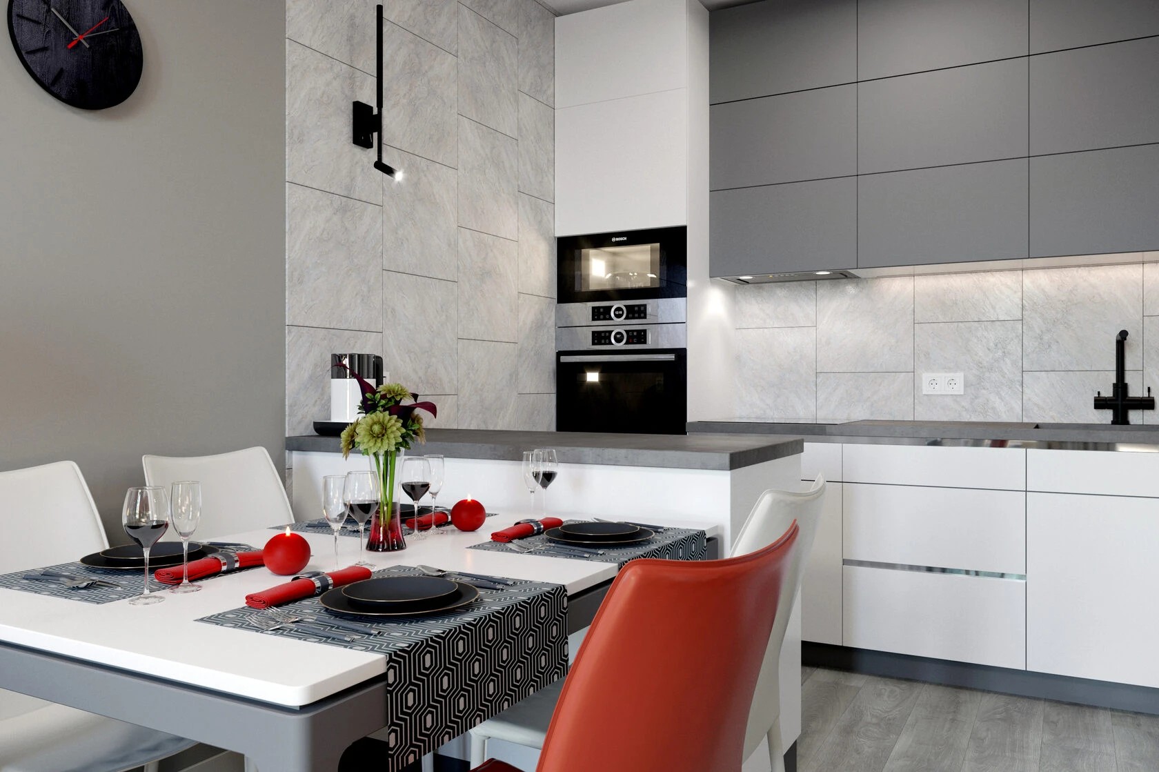 Общие зоны квартир и загородных домов: гостиные, кухни, столовые