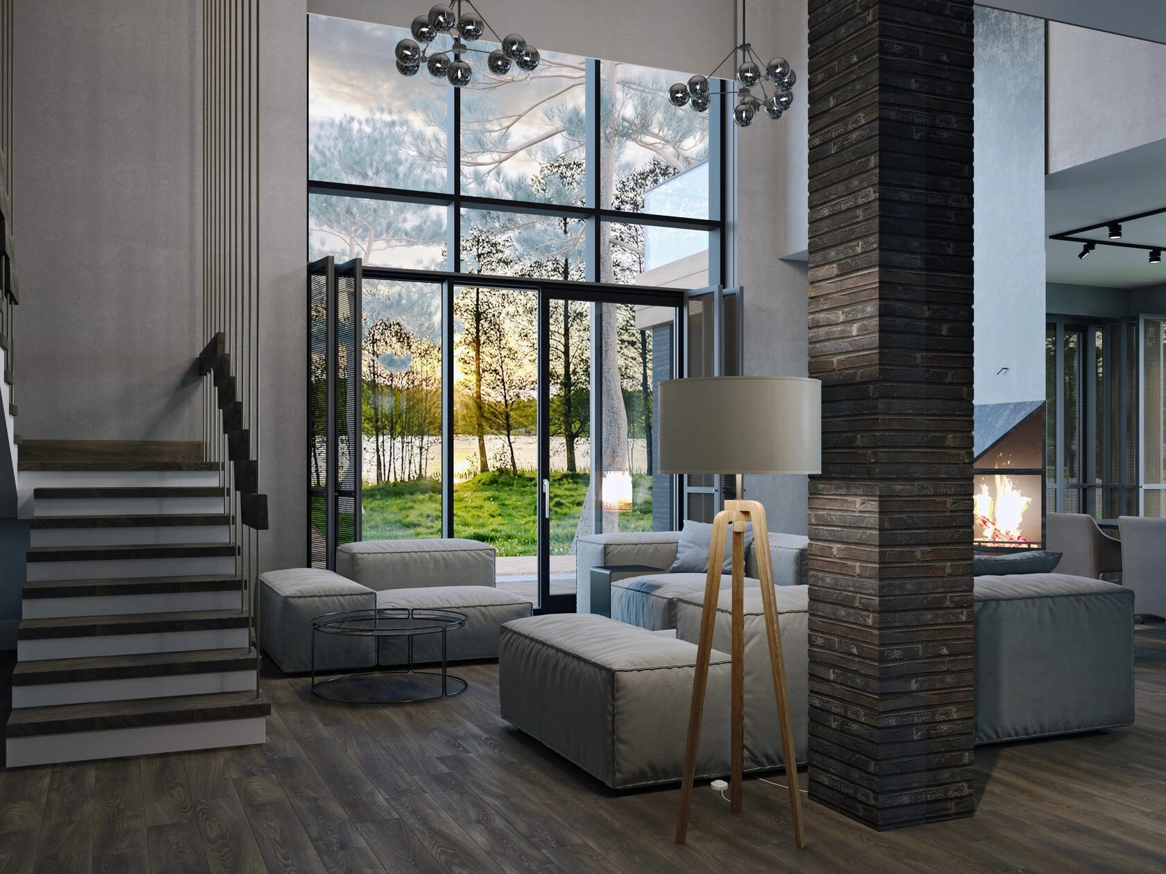 Общие зоны квартир и загородных домов: гостиные, кухни, столовые