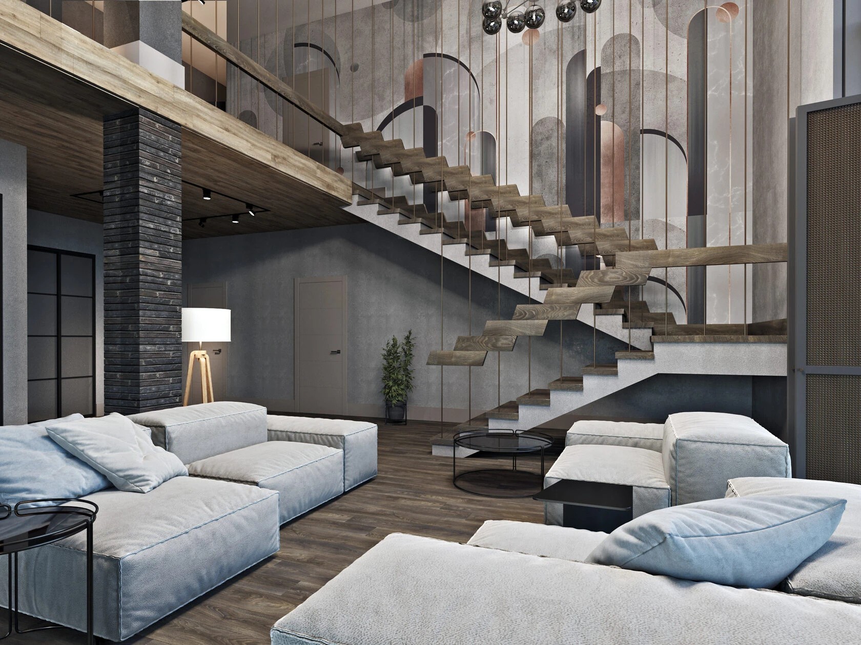 Общие зоны квартир и загородных домов: гостиные, кухни, столовые