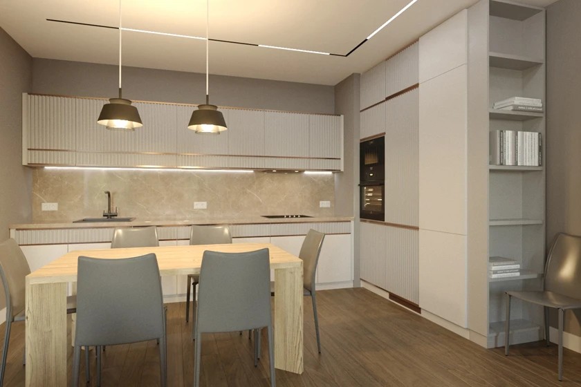 Общие зоны квартир и загородных домов: гостиные, кухни, столовые