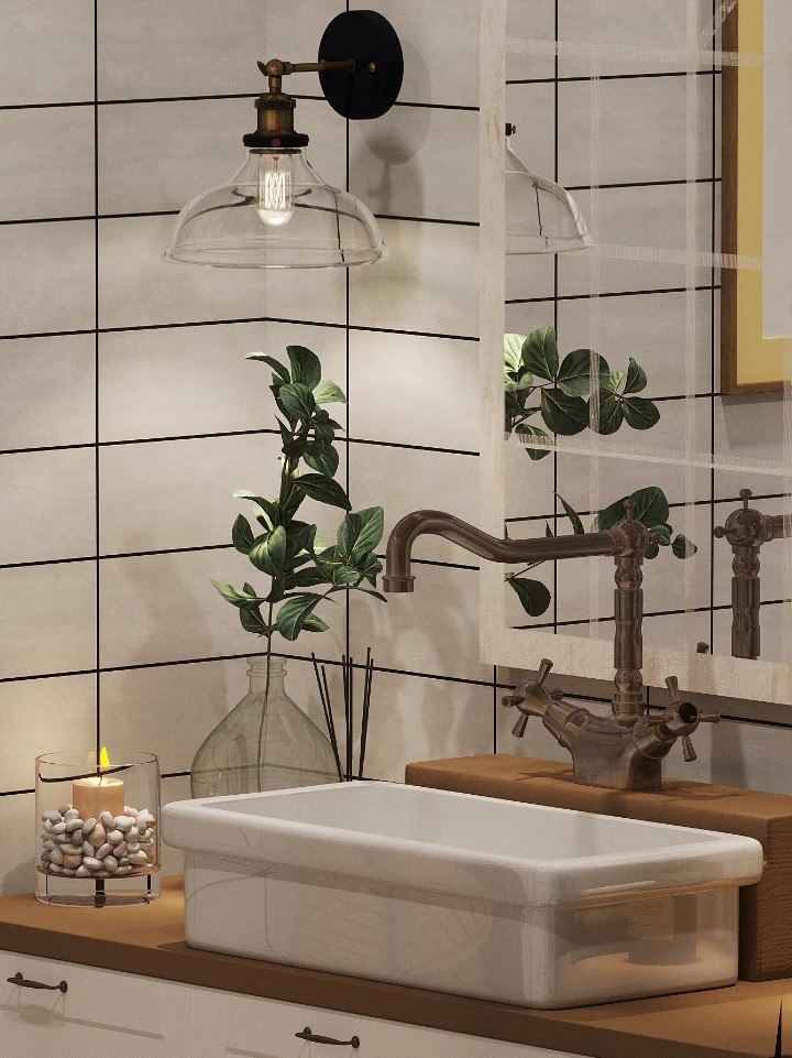 Farmhouse style bathroom