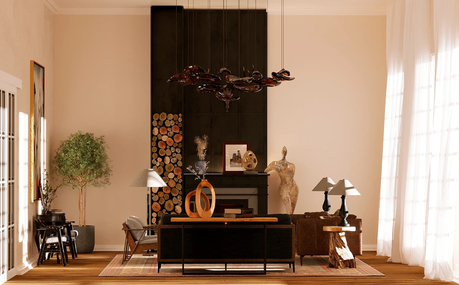 Lounge to drink whiskey