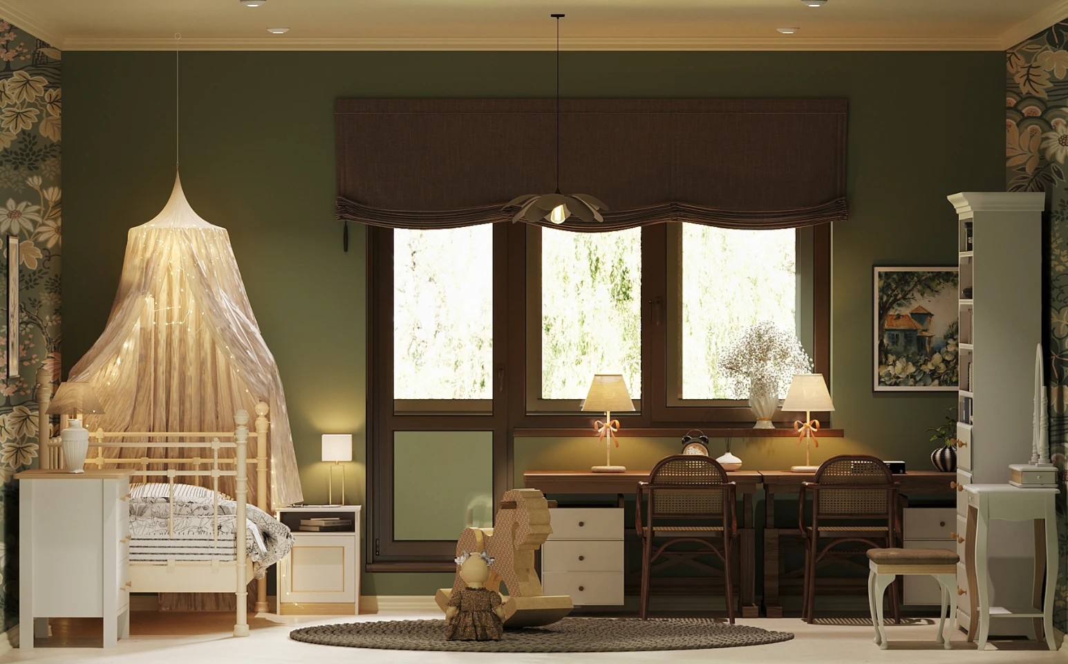 Children's room for two girls.