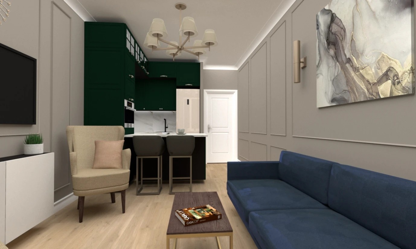 Яркая евродвушка в ЖК Гринландия-2 для молодой женщины