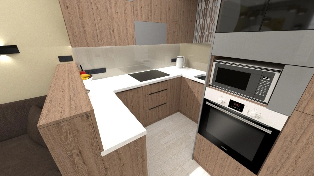 Кухня-столовая для семьи в ЖК "Я-Романтик"