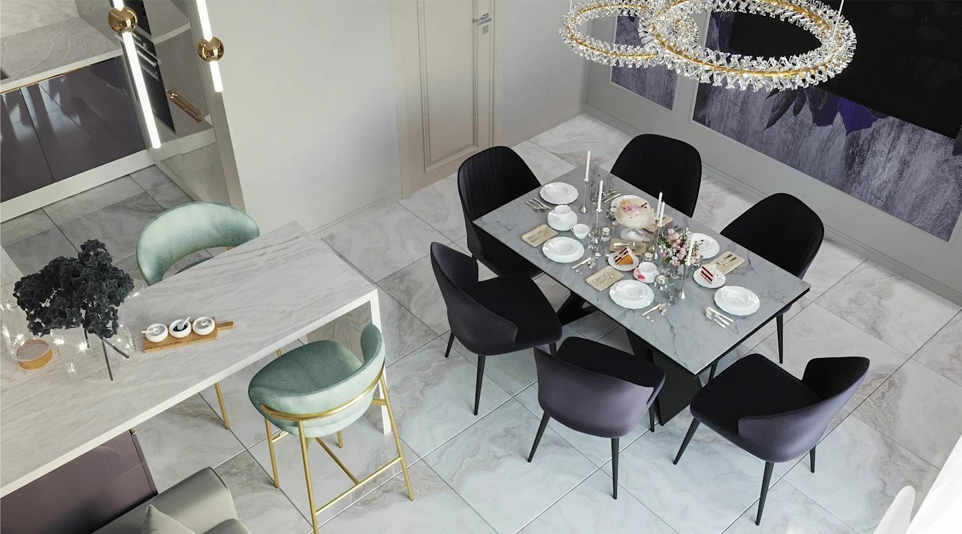 Квартира в ярких оттенках