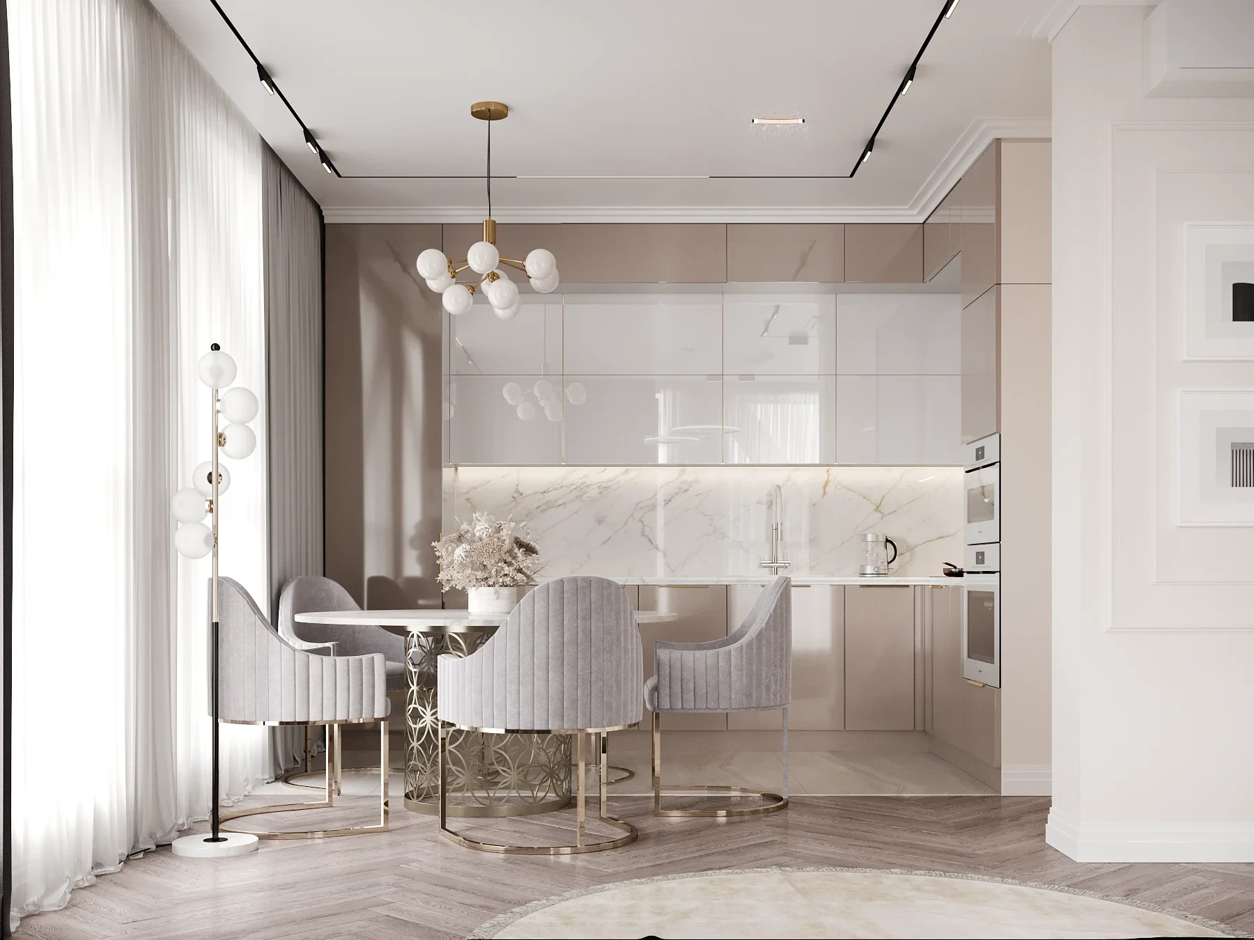 Персиковая неоклассика (ЖК ГОЛДЕН СИТИ)