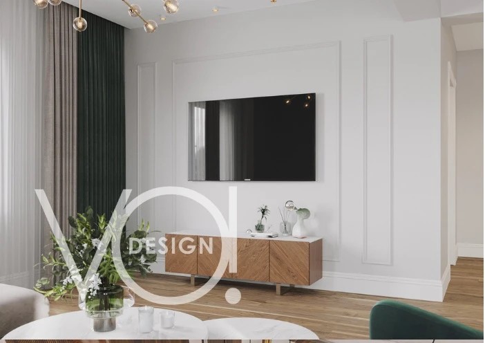 Загородный дом: кухня, гостиная и гостевой санузел