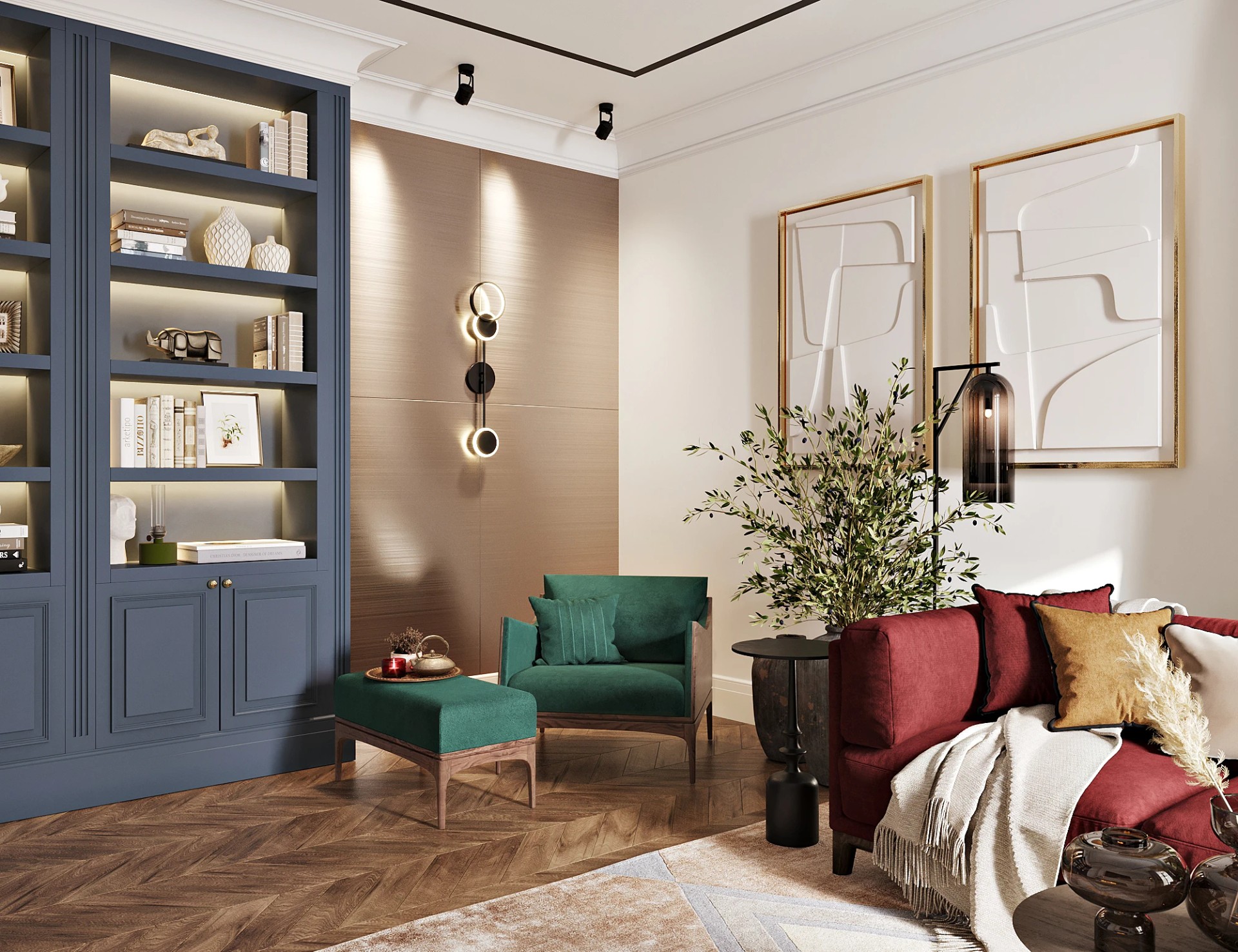 Роскошь и уют в одной гостиной