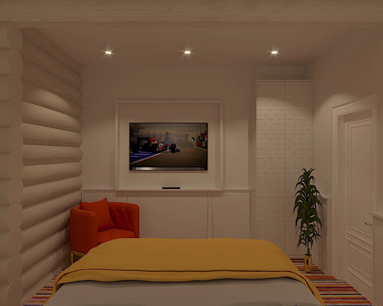 Загородный бревенчатый дом