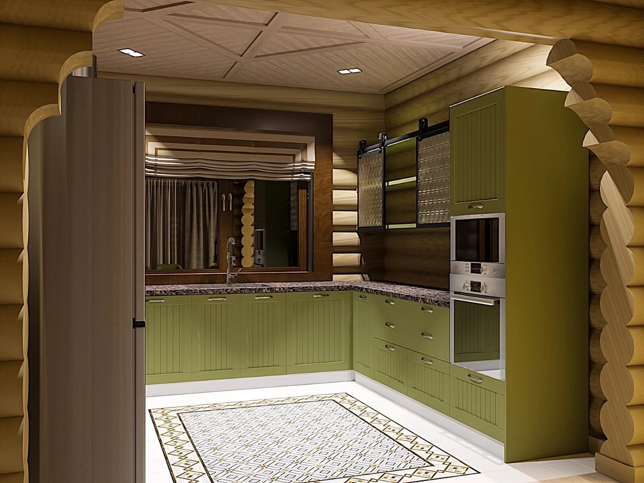 Загородный бревенчатый дом