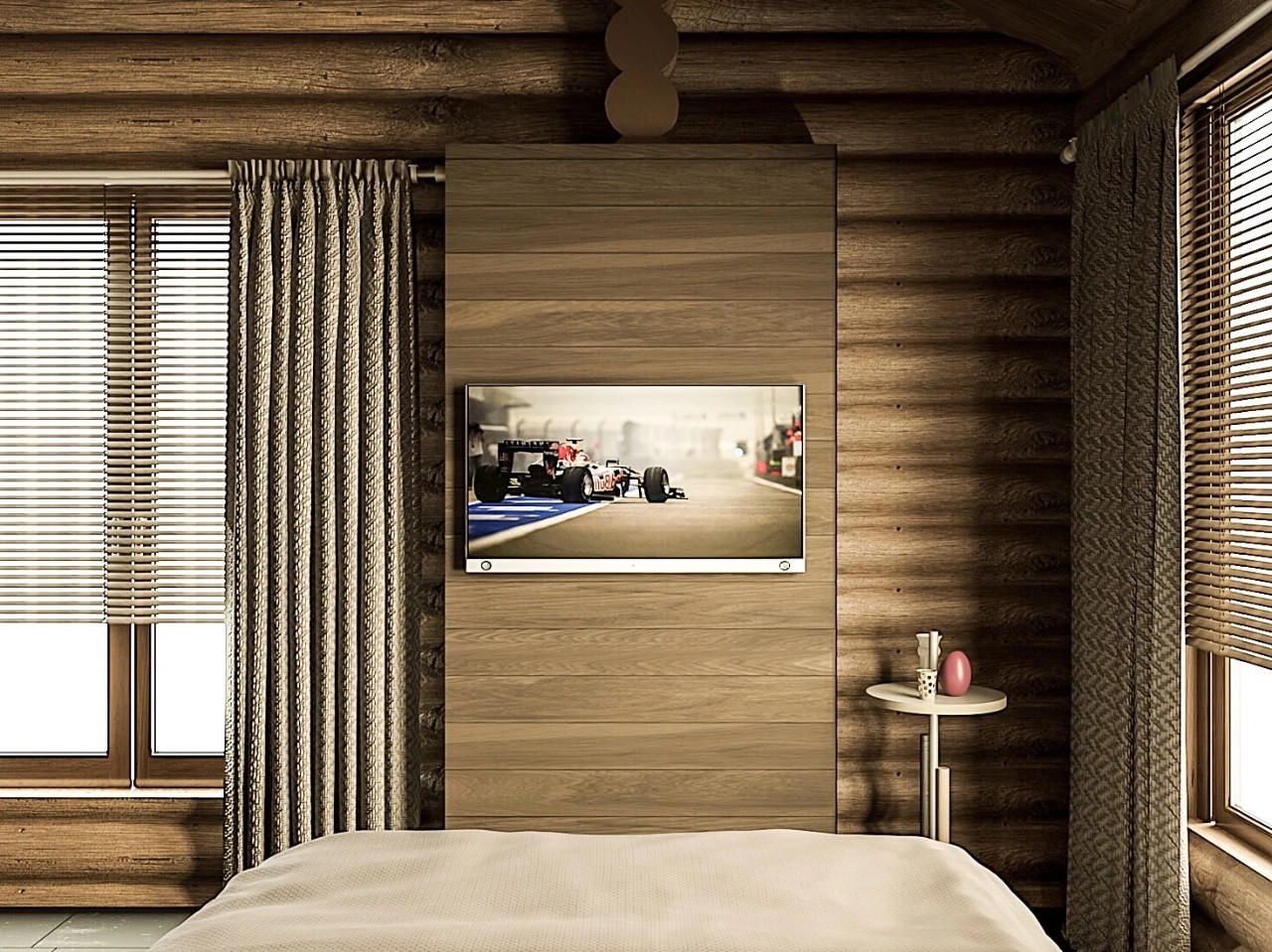 Загородный бревенчатый дом