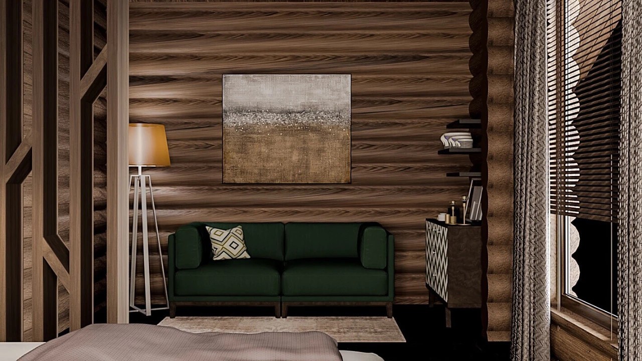 Загородный бревенчатый дом