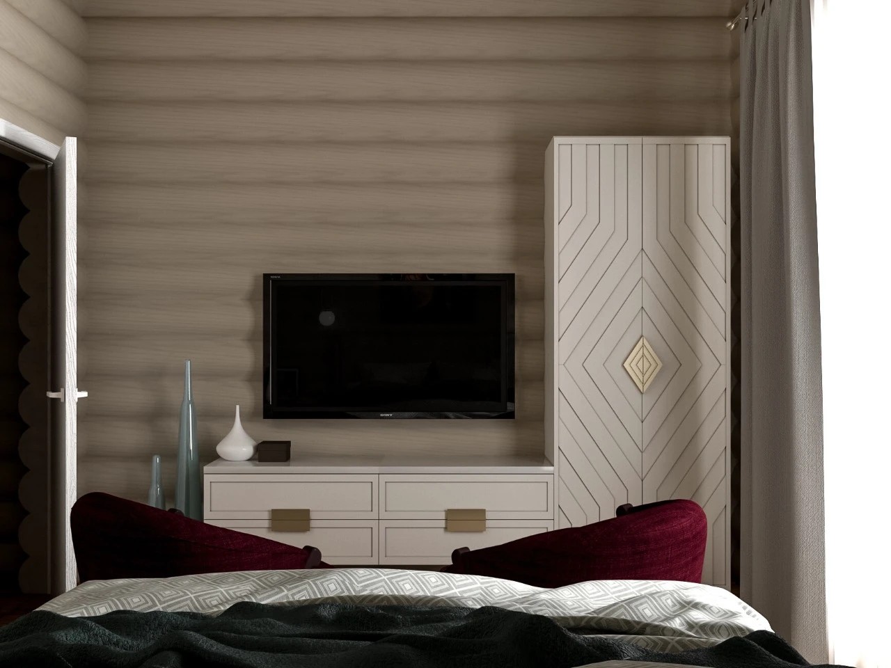 Загородный бревенчатый дом