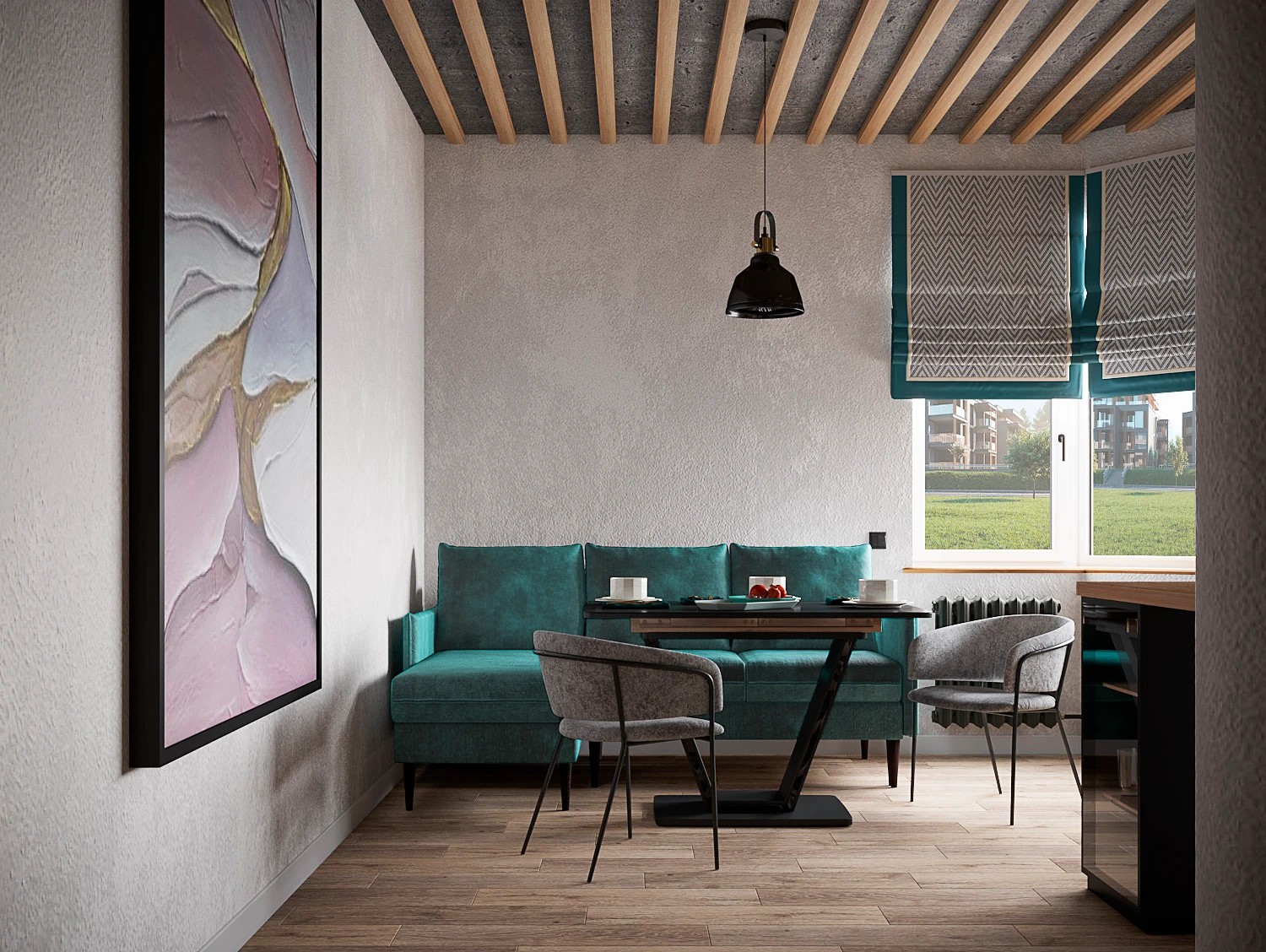 Необычная полуоткрытая планировка