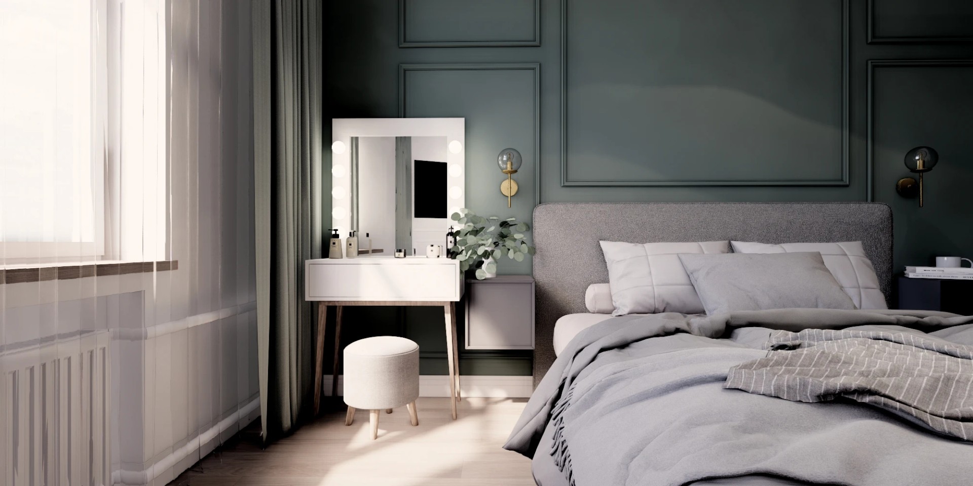 Трехкомнатная квартира в самом сердце Петербурга (Визуализация)