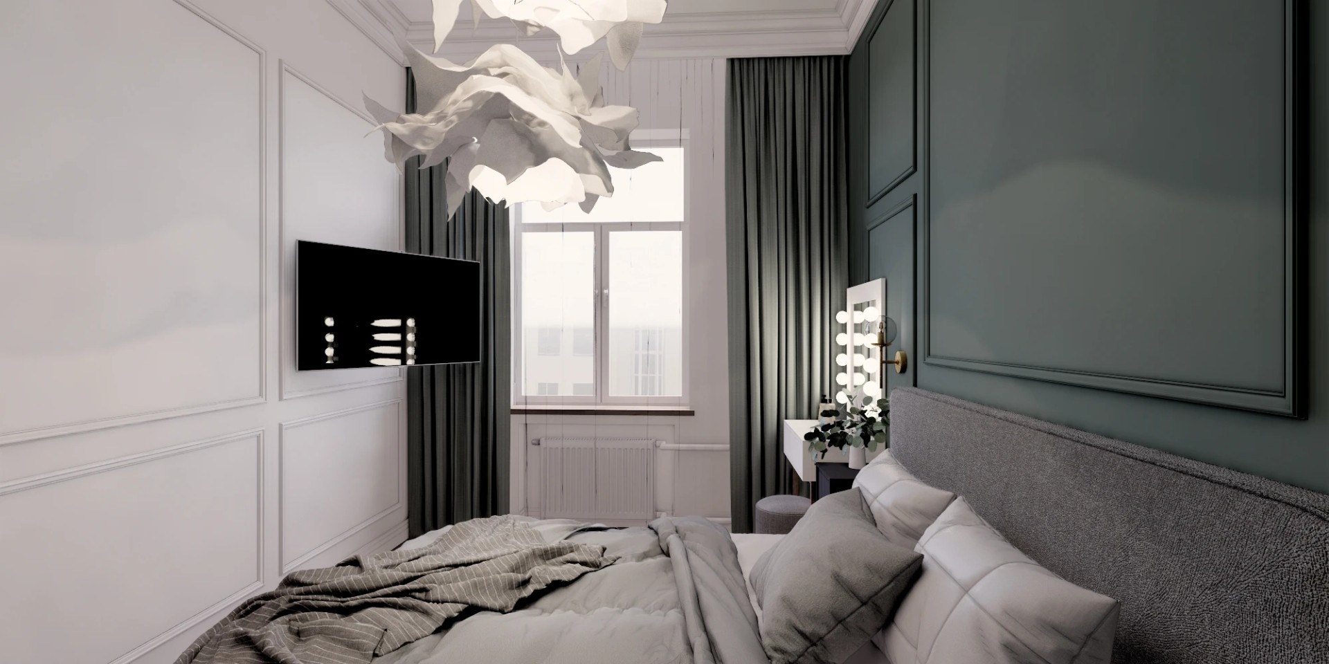 Трехкомнатная квартира в самом сердце Петербурга (Визуализация)