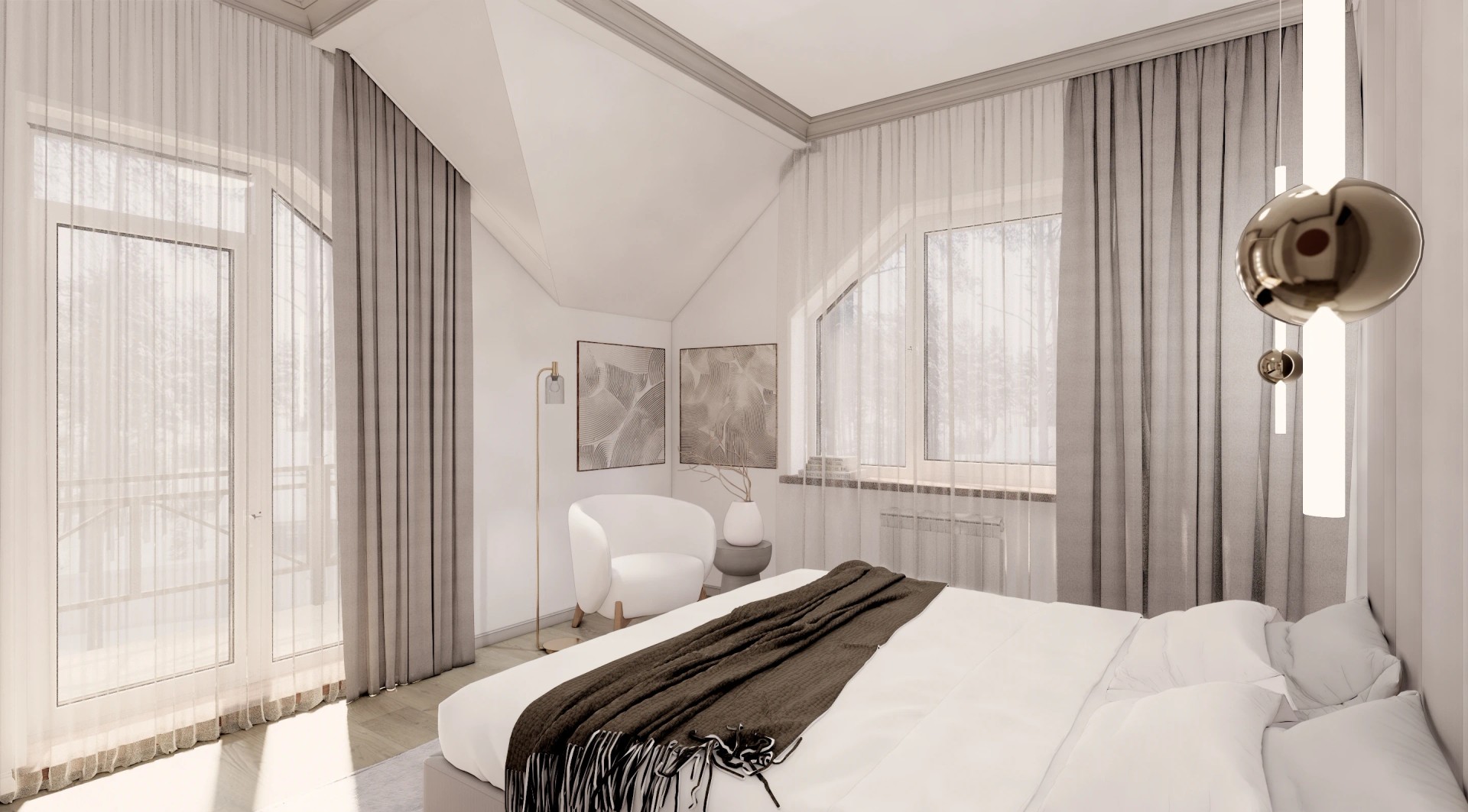 Проект загородного дома 2 этаж