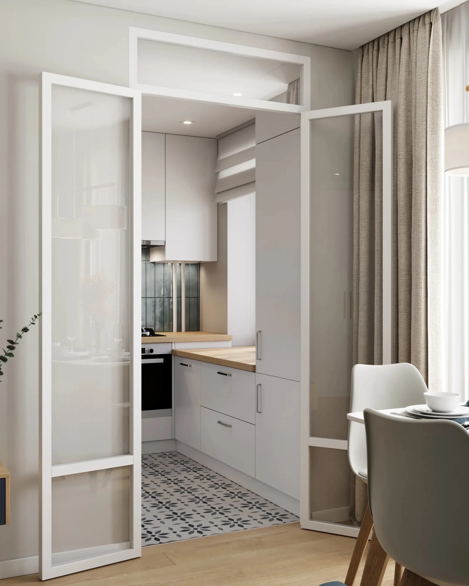 Компактная двухкомнатная квартира