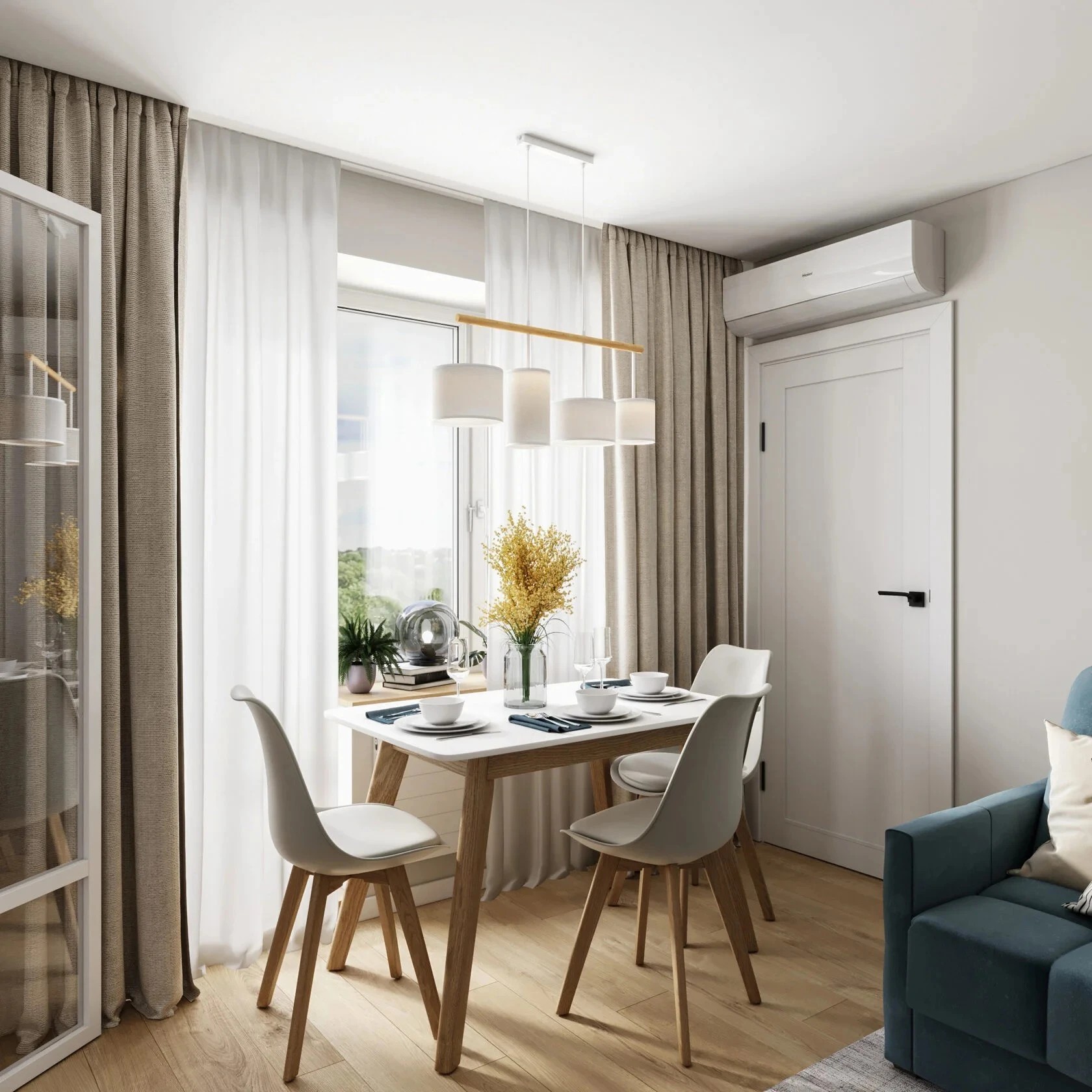 Компактная двухкомнатная квартира