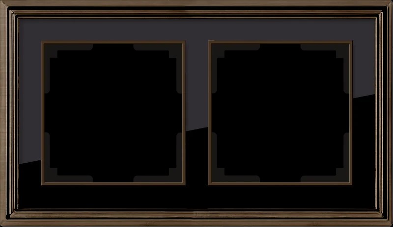 Рамка Werkel Palacio бронза/черный WL17-Frame-02/ Рамка на 2 поста (бронза/черный)