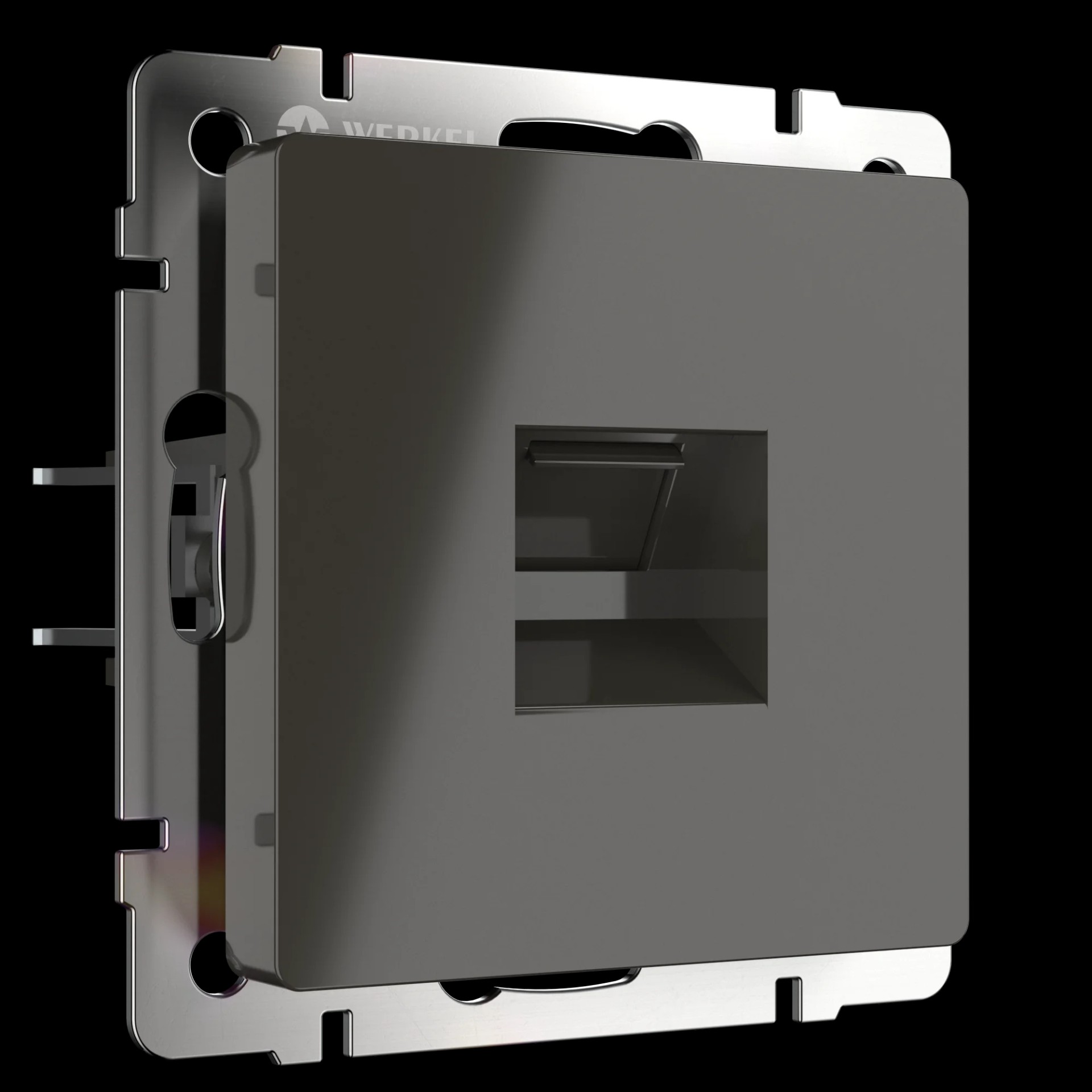 Розетка Werkel Серо-коричневый WL07-RJ-45/ Розетка Ethernet RJ-45 (серо-коричневый)