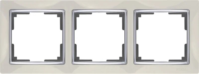 Рамка Werkel Snabb WL03-Frame-03-ivory /Рамка на 3 поста (слоновая кость)