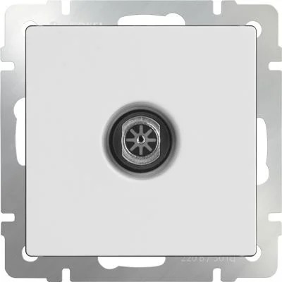 Розетка Werkel Белый WL01-TV / ТВ-розетка оконечная (белая)