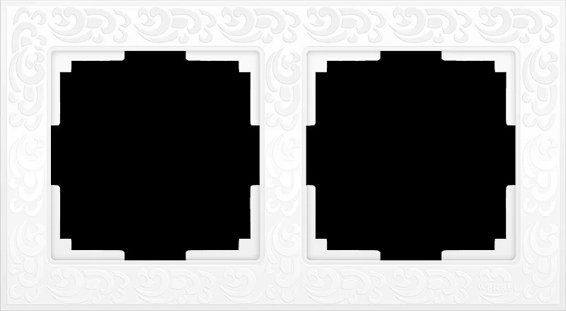 Рамка Werkel Flock WL05-Frame-02-white / Рамка на 2 поста (белый)
