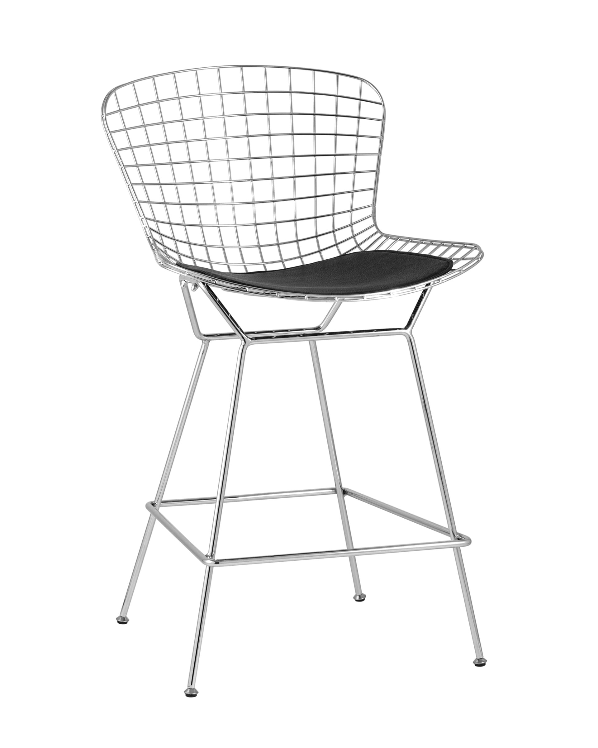 Полубарный стул Stool Group Bertoia BTY-24L-P6 CH/BL